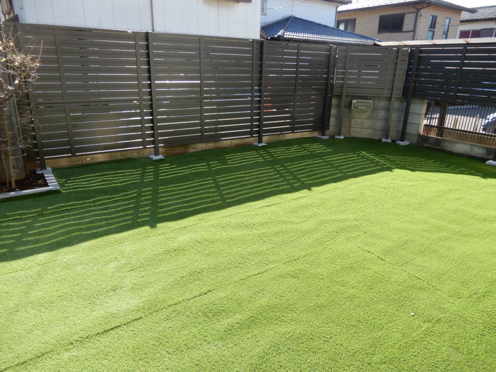 野田市　エクステリア工事　人工芝